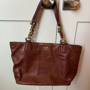Brown leather Coach Totebag
